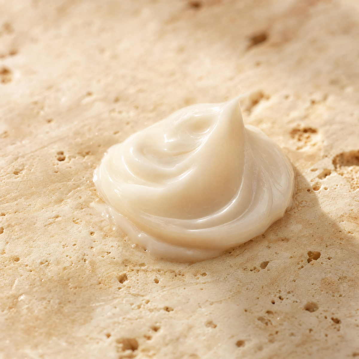 Textura de Vital Eye Cream sobre piedra travertino